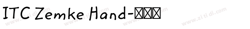 ITC Zemke Hand字体转换